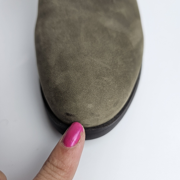 Vionic Shantelle Olive Green Waterproof Nubuck Leather Ankle Zip Booties 9 - Picture 12 of 12